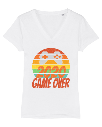 Game Over 2020 Retro Sunset White