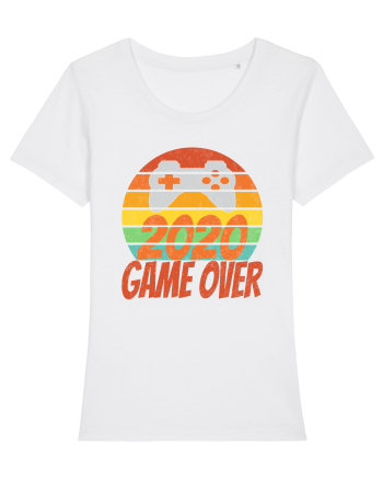 Game Over 2020 Retro Sunset White