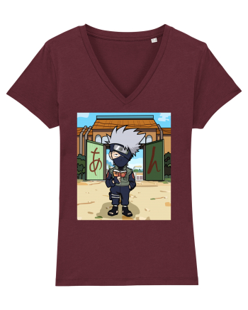 NARUTO - Kakashi in Konoha (chibi style) Burgundy