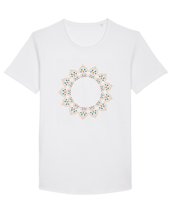 Orange/Red Pattern White