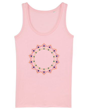 Red/Yellow Pattern Cotton Pink