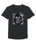 Gorilla Smoke Weed Tricou mânecă scurtă guler larg Bărbat Skater