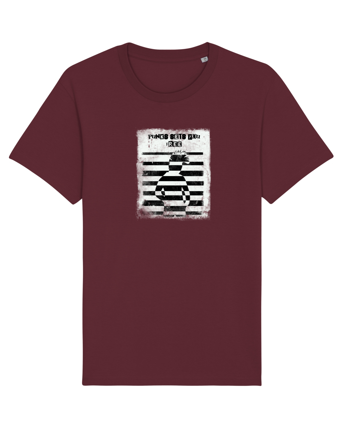 Tricou mânecă scurtă Unisex Rocker Burgundy
