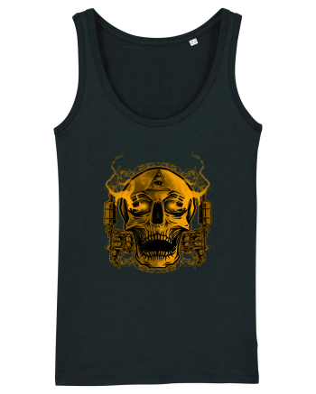 Golden Skull Tattoo Black