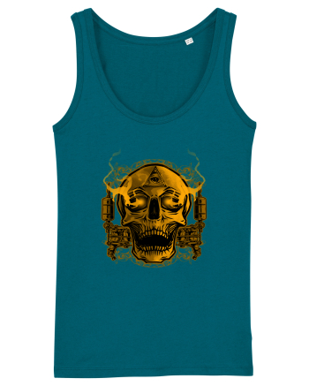 Golden Skull Tattoo Ocean Depth