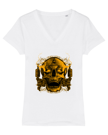 Golden Skull Tattoo White