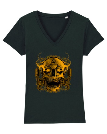 Golden Skull Tattoo Black