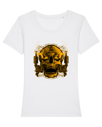 Golden Skull Tattoo White