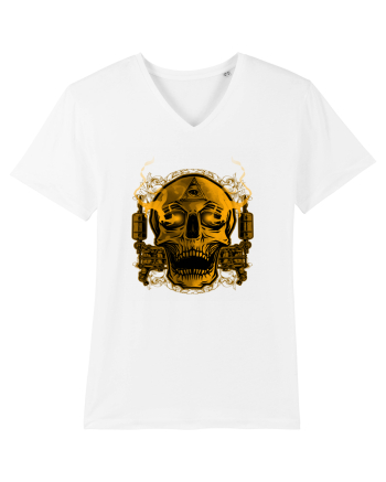 Golden Skull Tattoo White