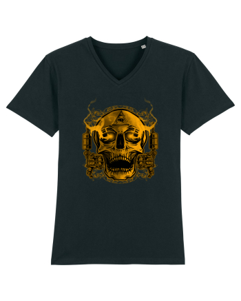 Golden Skull Tattoo Black