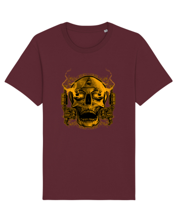 Golden Skull Tattoo Burgundy