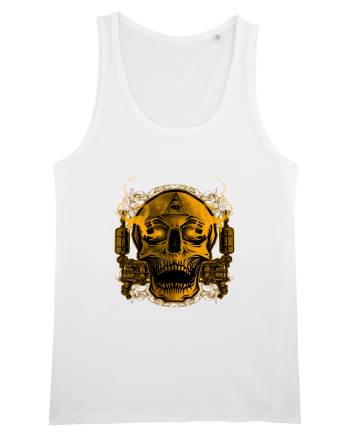 Golden Skull Tattoo White