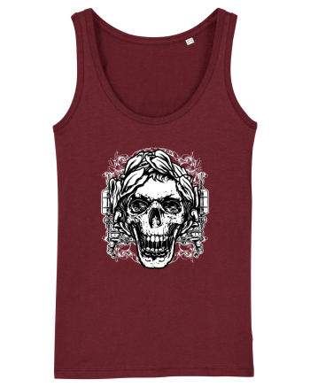 Skull Tattoo Burgundy