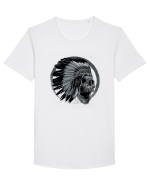 Indian Skull Tricou mânecă scurtă guler larg Bărbat Skater