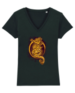 Sea Horse Tricou mânecă scurtă guler V Damă Evoker