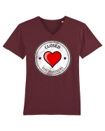 closed heart Tricou mânecă scurtă guler V Bărbat Presenter