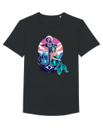 Mermaid Tricou mânecă scurtă guler larg Bărbat Skater