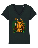 Snake Woman Tricou mânecă scurtă guler V Damă Evoker