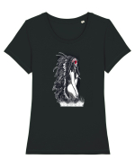 Indian Girl Tricou mânecă scurtă guler larg fitted Damă Expresser