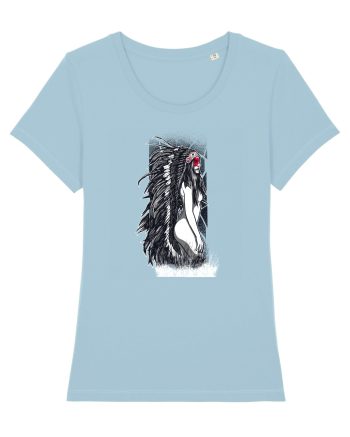 Indian Girl Sky Blue
