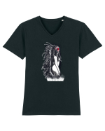 Indian Girl Tricou mânecă scurtă guler V Bărbat Presenter