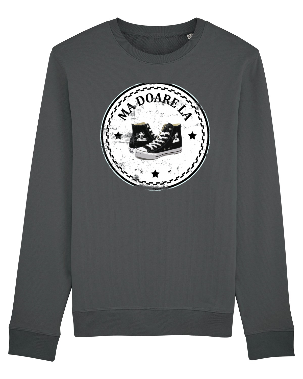 Bluză mânecă lungă Unisex Rise Anthracite