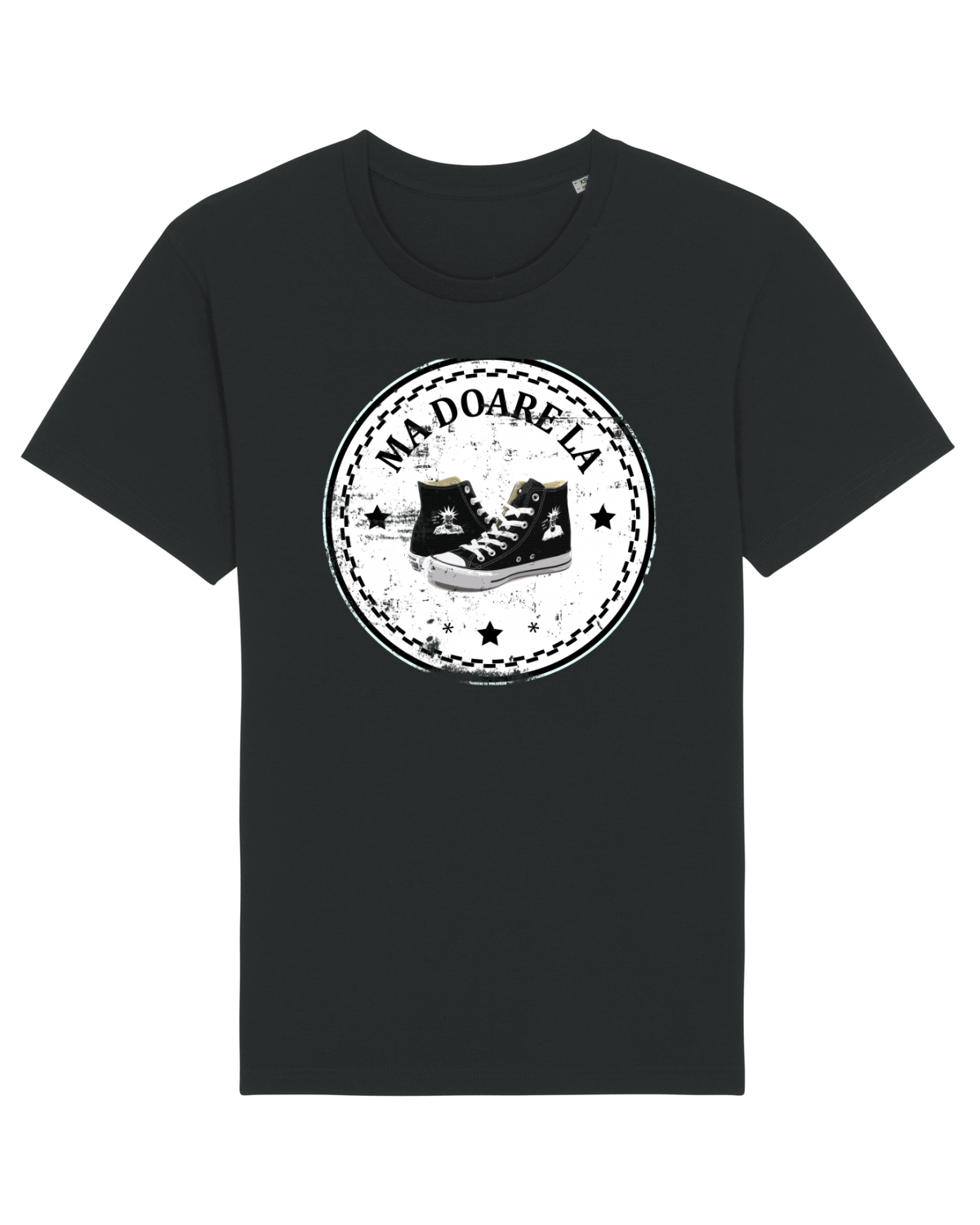 Tricou mânecă scurtă Unisex Rocker Black