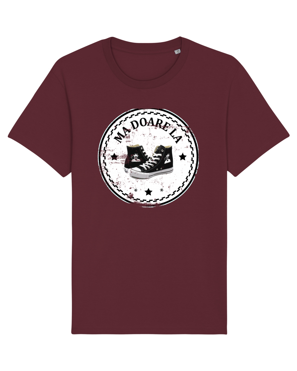 Tricou mânecă scurtă Unisex Rocker Burgundy