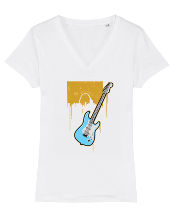 Graffiti Guitar White